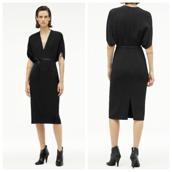 Zara X Narciso Rodriguez Dresses & Skirts - NWT Zara X Narciso Rodriguez Midi Dress Deep V-Neck Black, size Large